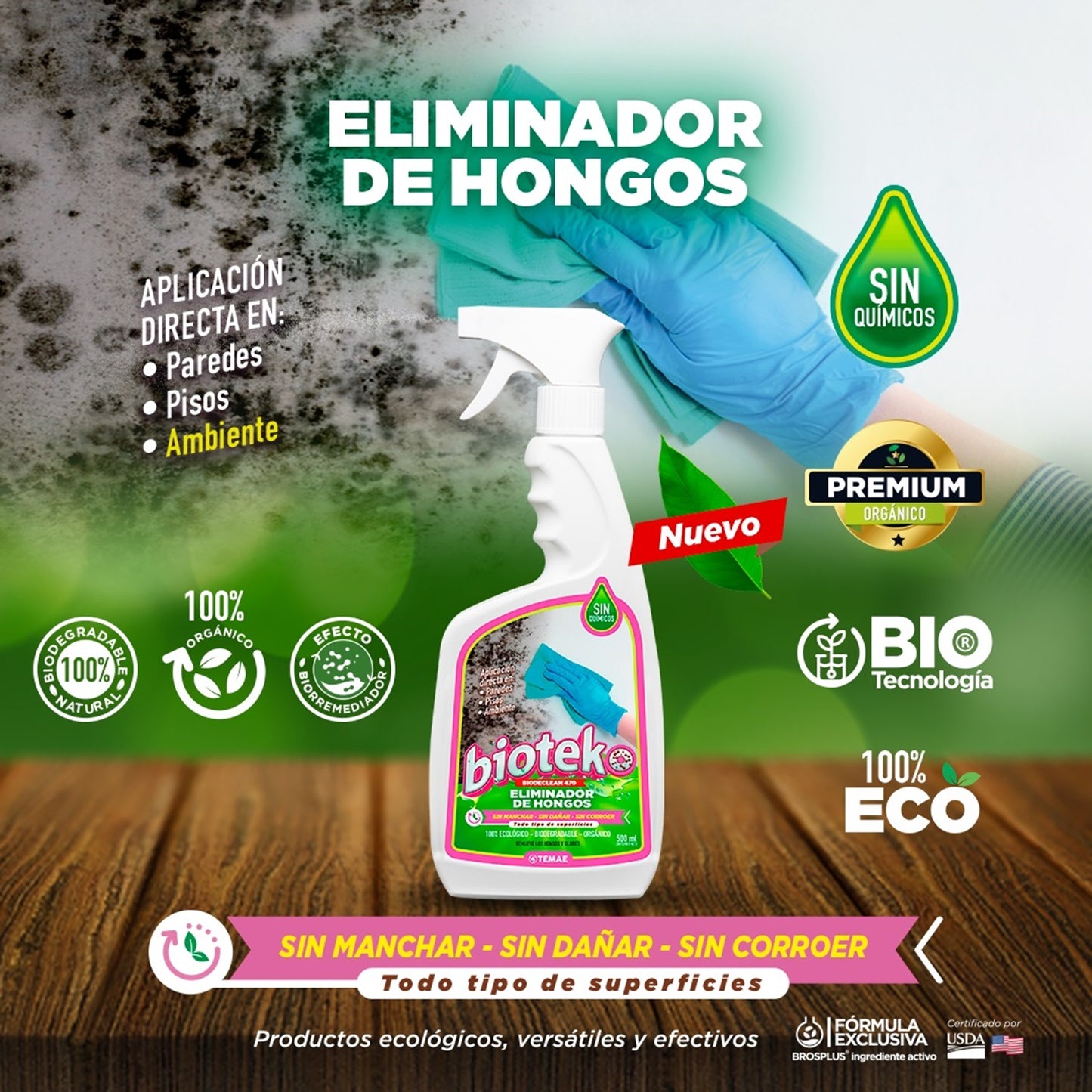 BIOTEKO ELIMINADOR DE HONGOS