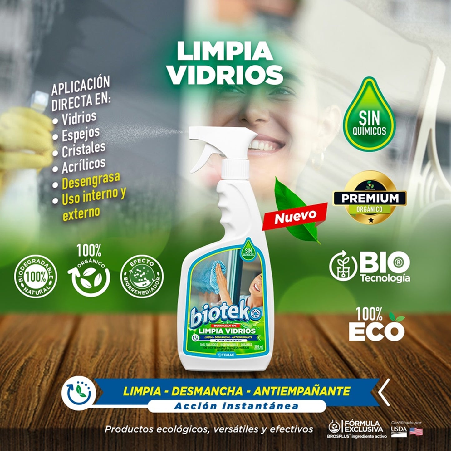 BIOTEKO LIMPIA VIDRIOS