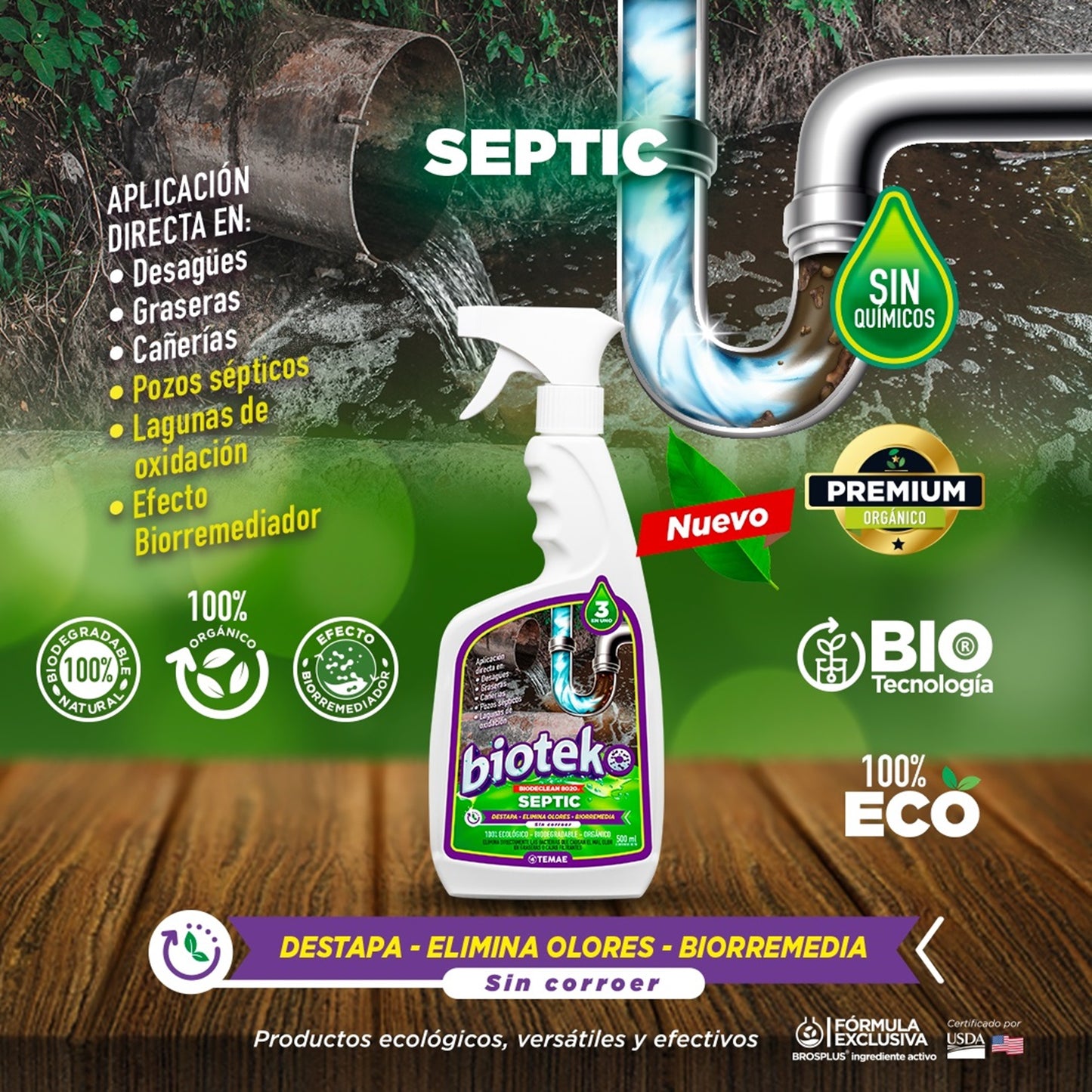 BIOTEKO SEPTIP | DESTAPA CAÑERIAS