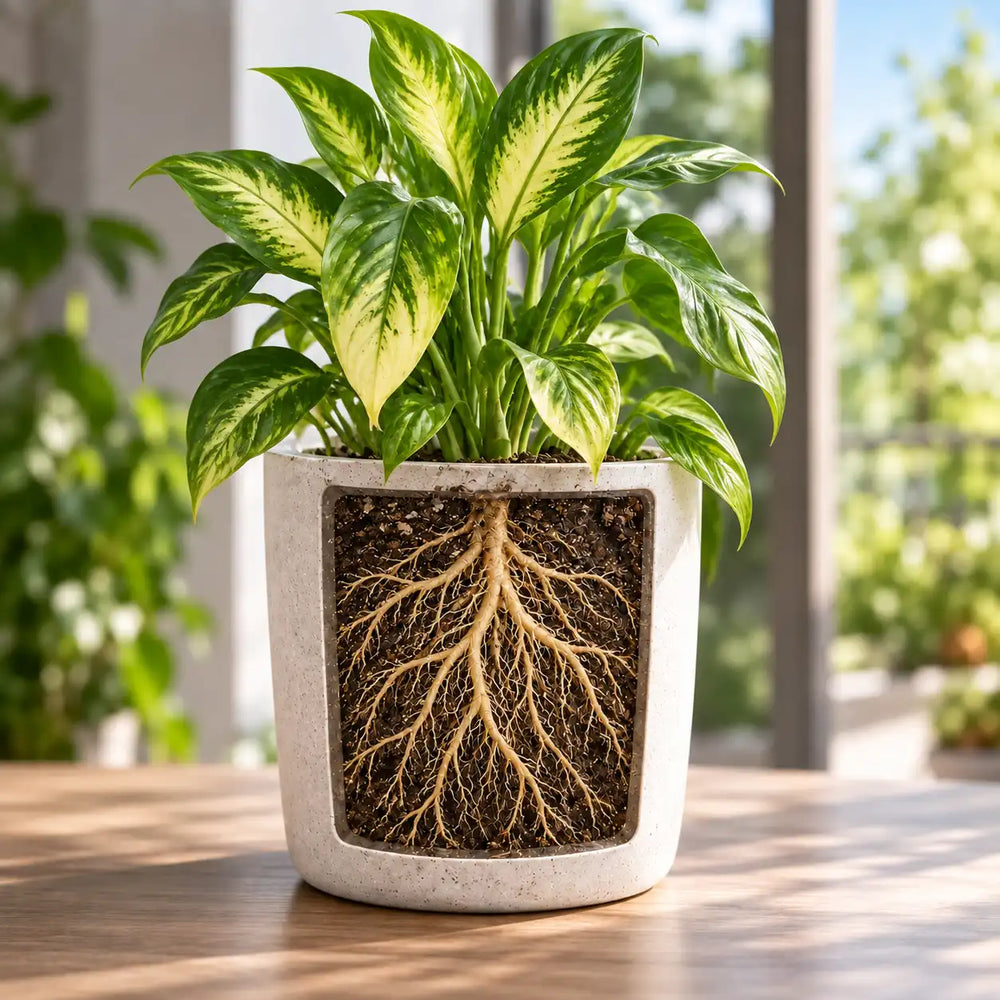 Planta después de usar Bioteko