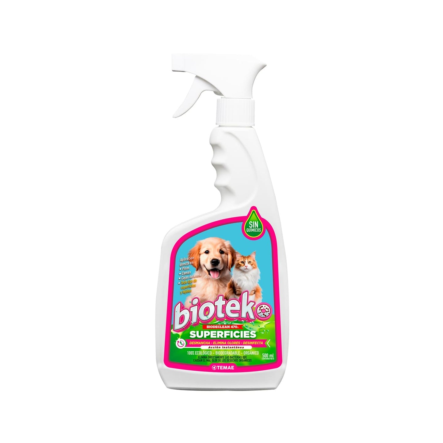 BIOTEKO SUPERFICIES 500 ML | Eliminador De Olores y Manchas De Mascotas