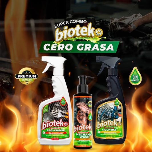 COMBO CERO GRASA | Limpieza extrema, segura y natural en tus manos, tu bici y tu BBQ🫧