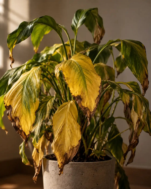 Planta débil o caída