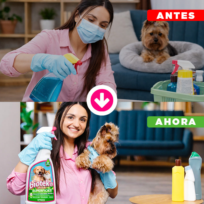 BIOTEKO SUPERFICIES 500ML | Eliminador De Olores y Manchas Mascotas