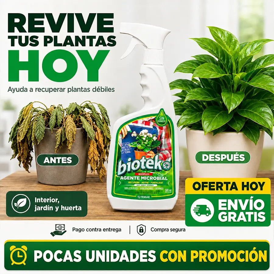 🌱 BIOTEKO PLANTAS | Fortalece plantas débiles, amarillas o que dejaron de crecer